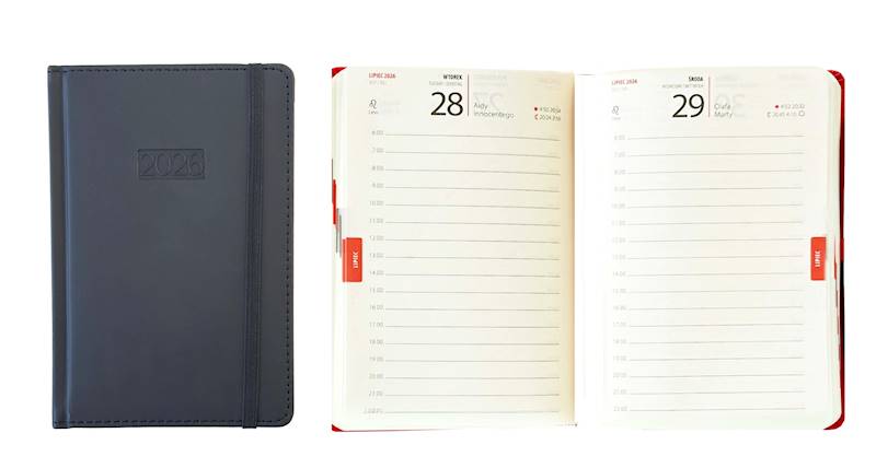 Kalendarz 2026 Avanti B6 Dzienny Lux Czarny