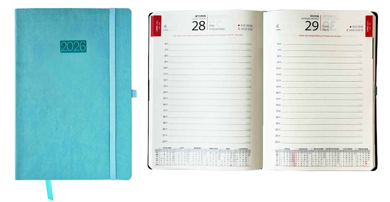 Kalendarz 2026 Avanti A5 Dzienny Flex Niebieski