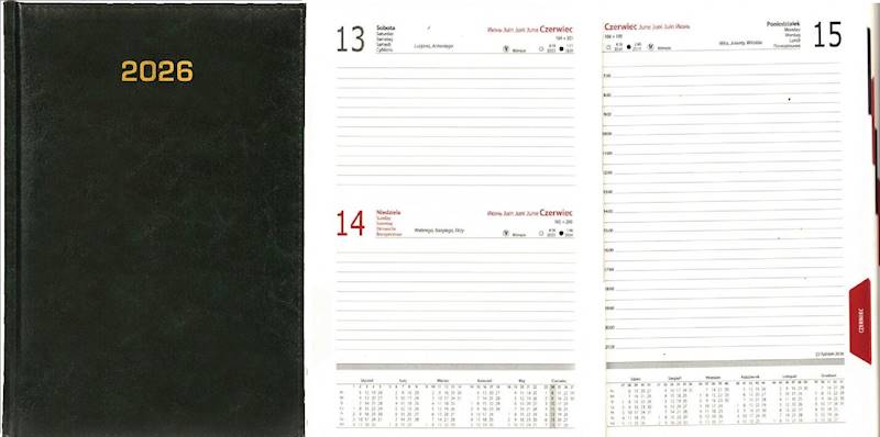 Kalendarz 2026 PK Książkowy B6 Bladek Zielony