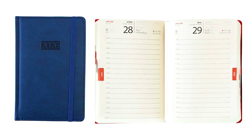 Kalendarz 2026 Avanti B6 Dzienny Lux Granatowy