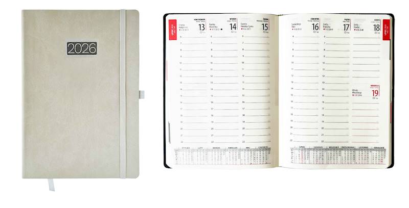 Kalendarz 2026 Avanti A5 Tygodniowy Flex Szary