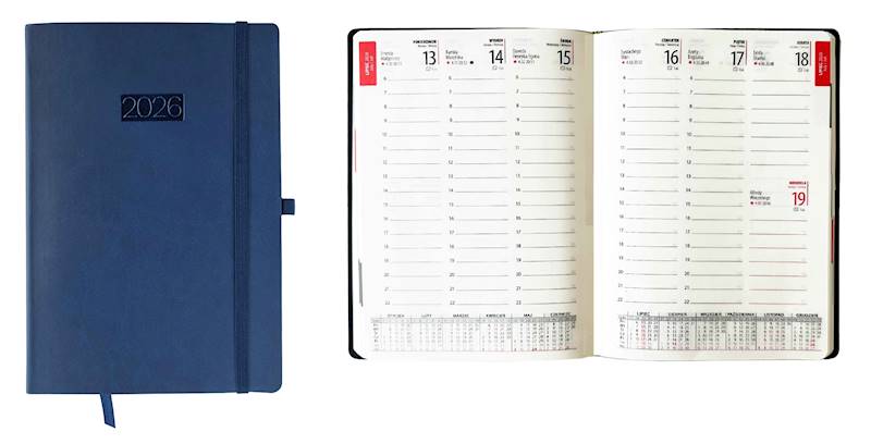 Kalendarz 2026 Avanti A5 Tygodniowy Flex Granatowy
