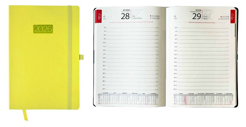 Kalendarz 2026 Avanti A5 Dzienny Flex Neon