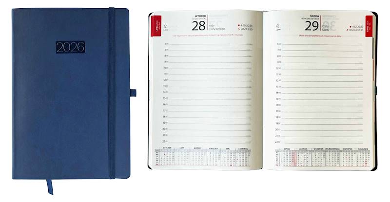 Kalendarz 2026 Avanti A5 Dzienny Flex Granatowy