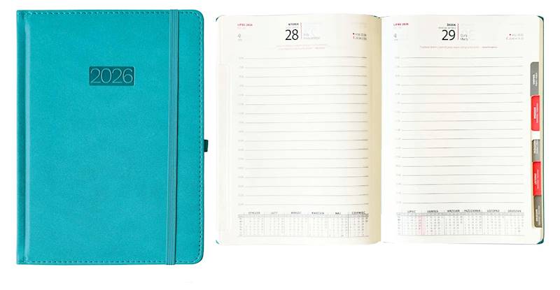 Kalendarz 2026 Avanti A4 Dzienny LUX Elegance Nieb