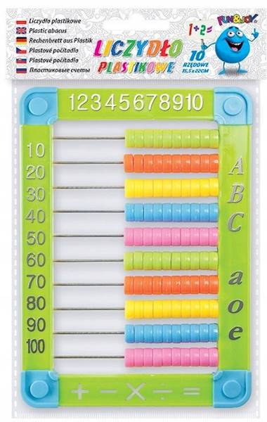 Liczydło plastikowe 10-rzędowe Fun&Joy zielone