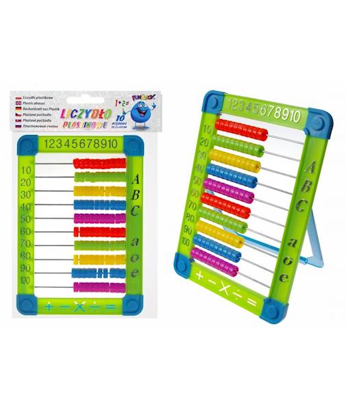 Liczydło plastikowe 10-rzędowe Fun&Joy zielone