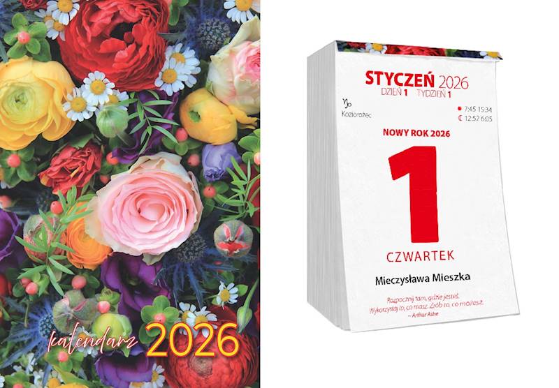 Kalendarz 2026 Avanti Zdzierak Kwiaty Róże