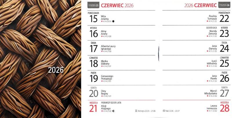 Kalendarz 2026 Avanti A7 Kieszonkowy KK Splot