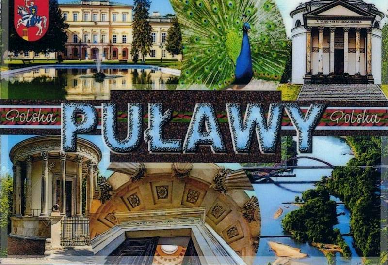 Magnes na lodówkę Zabytki Puławy 95x69mm wzór 37