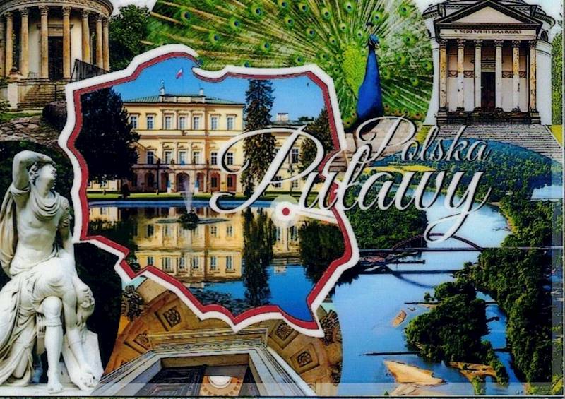 Magnes na lodówkę Zabytki Puławy 95x69mm wzór 30