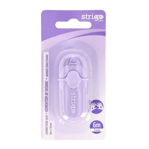 Korektor w taśmie 5mm x 6m Strigo. fioletowy