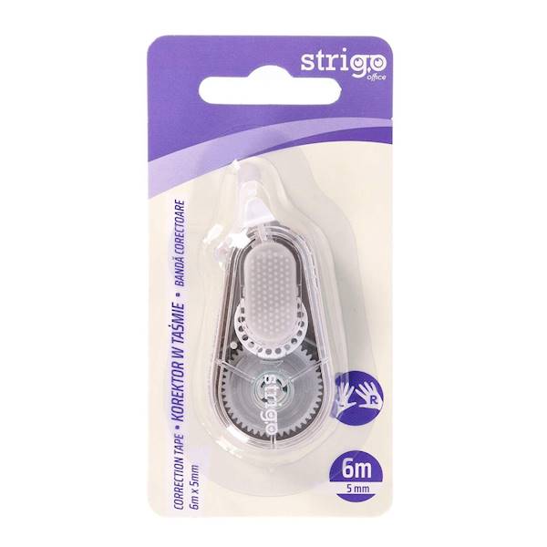 Korektor w taśmie 5mm x 6m Strigo beżowy