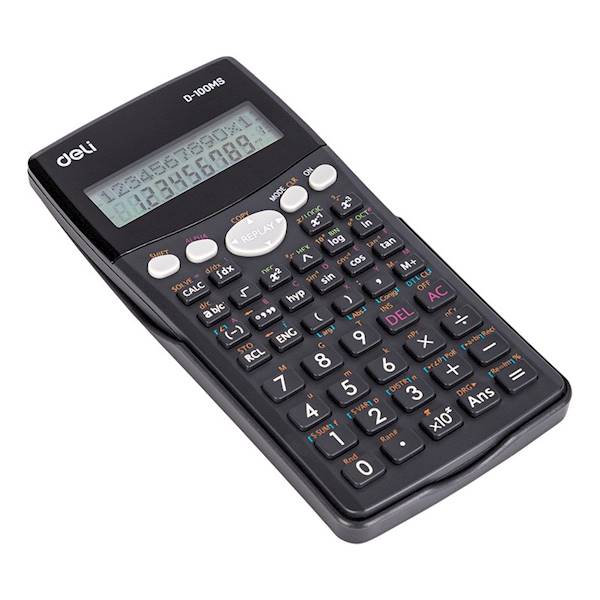 Kalkulator naukowy 12-cyfrowy grafitowy DELI