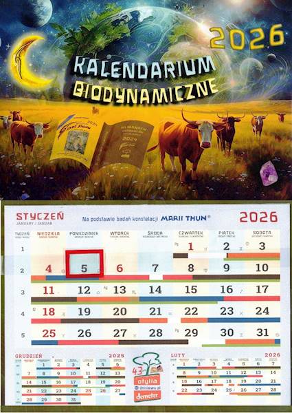 Kalendarz 2026 Maria Thun Ścienny Biodynamiczny