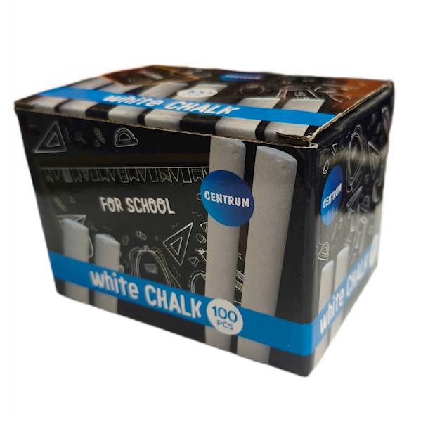 Kreda biała tablicowa szkolna Centrum 100szt.