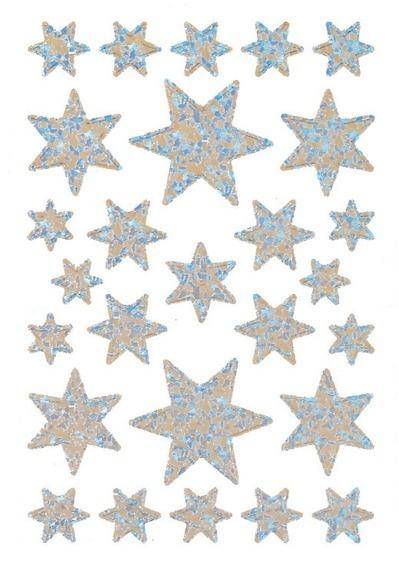 Naklejki gwiazdki srebrne