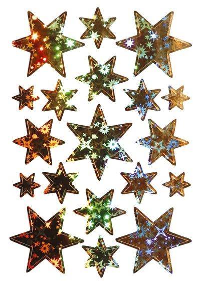 Naklejki gwiazdki holograficzne
