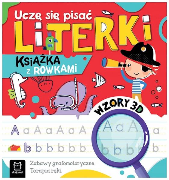 Uczę się pisać literki Książka z rowkami Wzory 3D