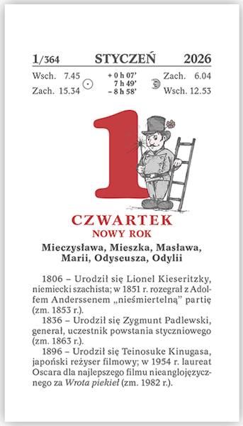 Kalendarz 2026 Telegraph Rodzinny Zdzierak 