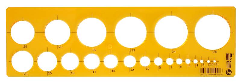 szablon koła 2-36mm Memobe