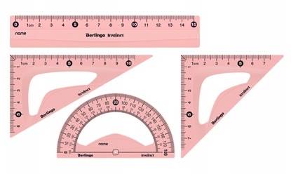 zestaw kreślarski 4 elem. linijka 15cm Berlingo P