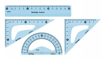 zestaw kreślarski 4 elem. linijka 15cm Berlingo N