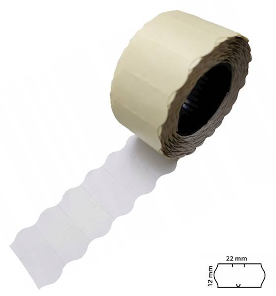 Taśma do metkownicy jednorzędowa 22x12 biała