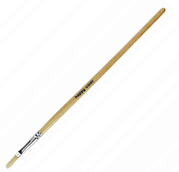 Pędzel szkolny szczecinowy Happy Color płaski  4