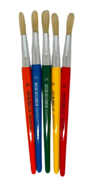 Pędzel szkolny szczecinowy K okragły 24