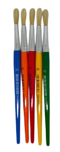 Pędzel szkolny szczecinowy K okragły 20