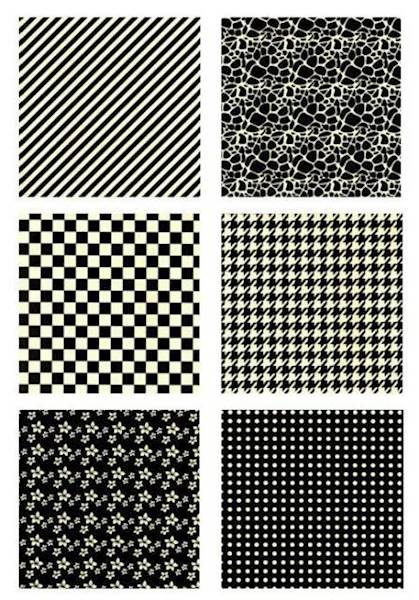 Wycinanka samoprzylepna A4 Motywy kremowo-czarne