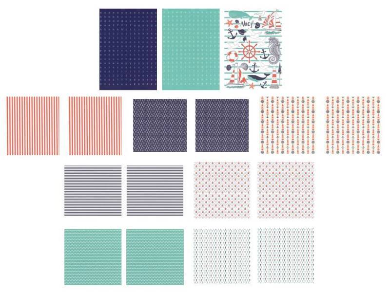 Blok kreatywny A4 z naklejkami Marine