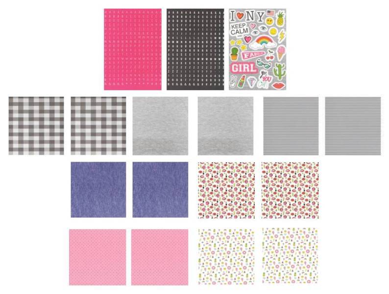 Blok kreatywny A4 z naklejkami Hipster