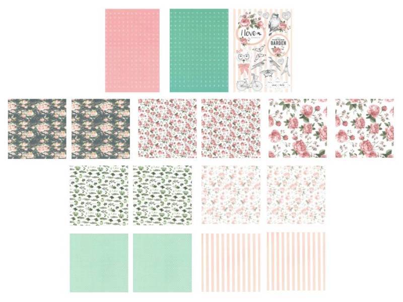 Blok kreatywny A4 z naklejkami Botanique