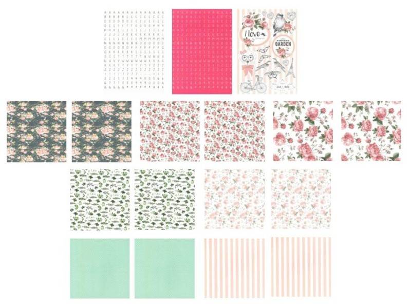 Blok kreatywny A4 z naklejkami Botanique