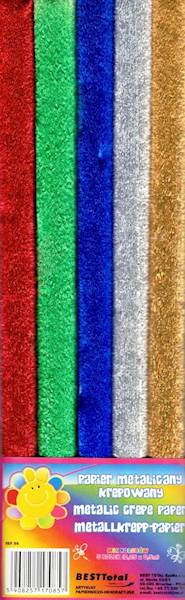 Bibuła marszczona 25x50 cm BESTTotal 5 rolek metal