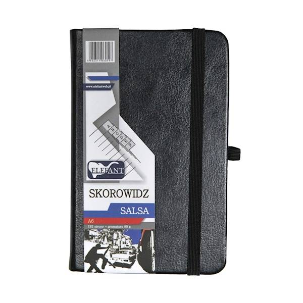 Skorowidz A6 96k Salsa czarny ELEFANT