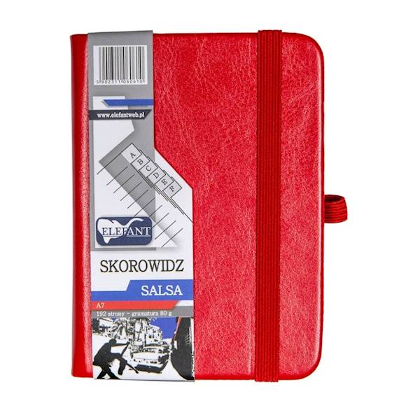 Skorowidz A7 96k Salsa czerwony ELEFANT