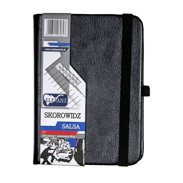 Skorowidz A7 96k Salsa czarny ELEFANT