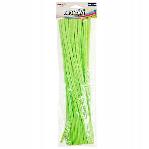 Druciki kreatywne 0,6x30cm 40szt zielone jaskrawy