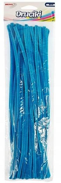 Druciki kreatywne 0,6x30cm 40szt niebieski morski