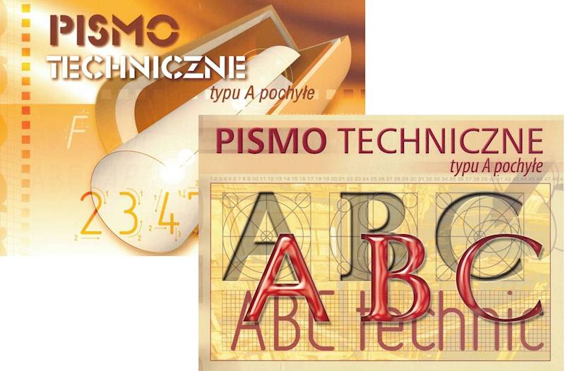 Pismo techniczne blok A4 Kreska typu A pochyłe