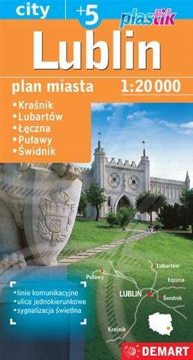 Plan miasta Lublin 5+ 1:20 000 plastik w.2025