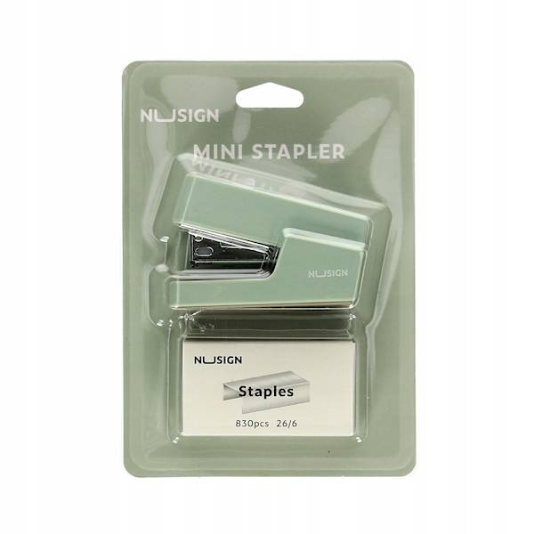Zszywacz mini Nusign ENS083 24/6 Deli zielony