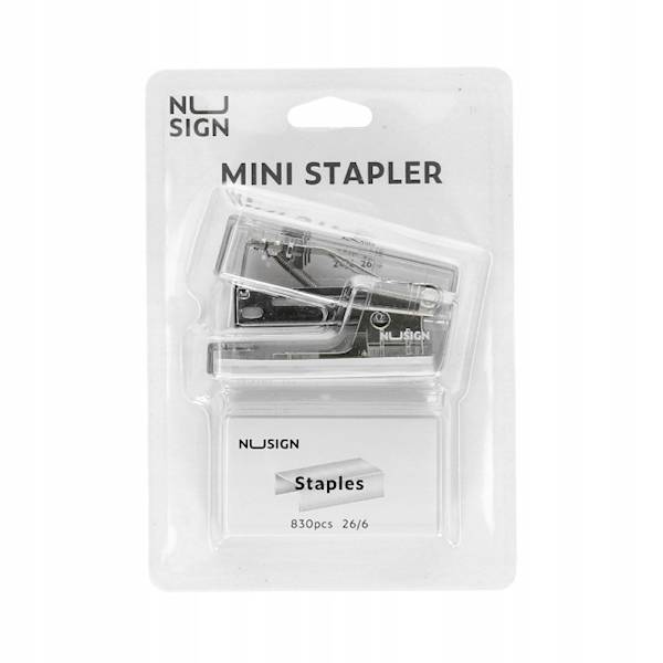 Zszywacz mini Nusign ENS083 24/6 Deli transparentn