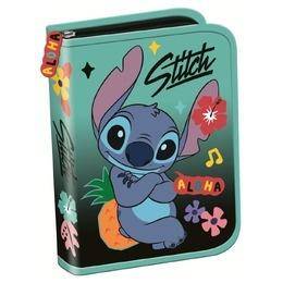 Piórnik dwuklapkowy bez wyposażenia Stitch mint