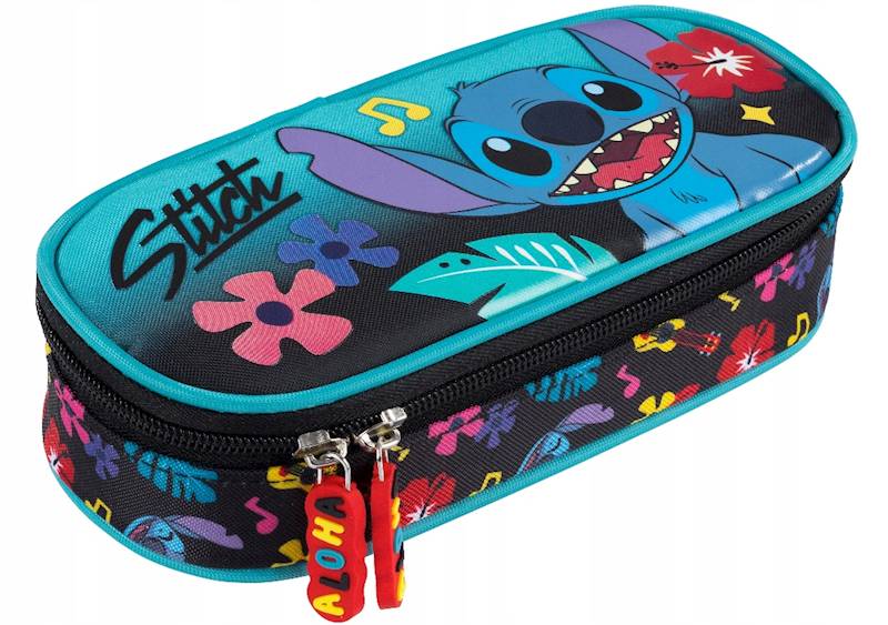 Piórnik saszetka z wewnętrzną klapką Stitch mint