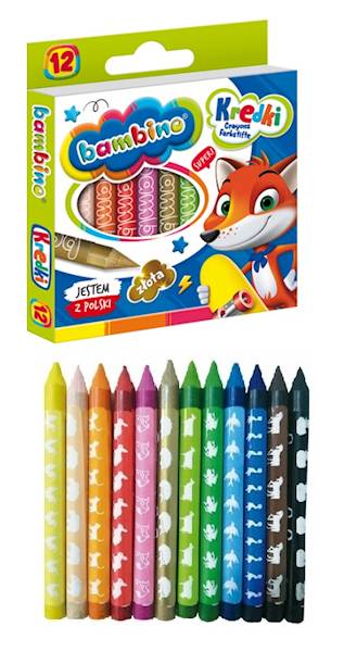 Kredki bambino 12 kol. Majewski Bambino Lisek