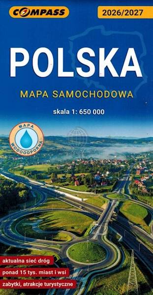 Polska - mapa samochodowa w.2026 1:650 000
